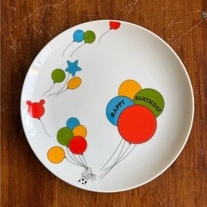 1980’s Colorful Birthday Balloon Party Customizable Plate